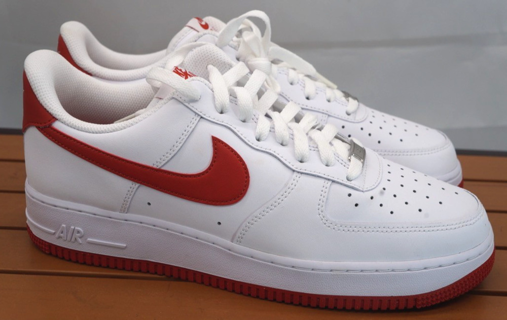 Nike Air Force 1 Low '07 White University Red Men's Size 10.5 Brand New AF1